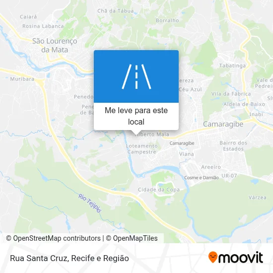Rua Santa Cruz mapa