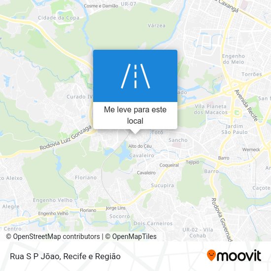 Rua S P Jõao mapa