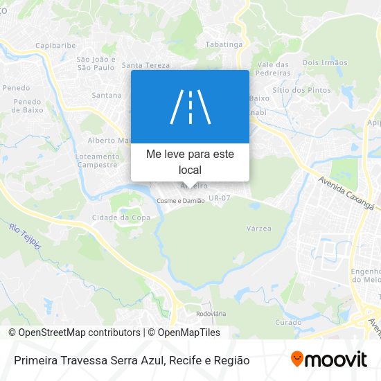 Primeira Travessa Serra Azul mapa