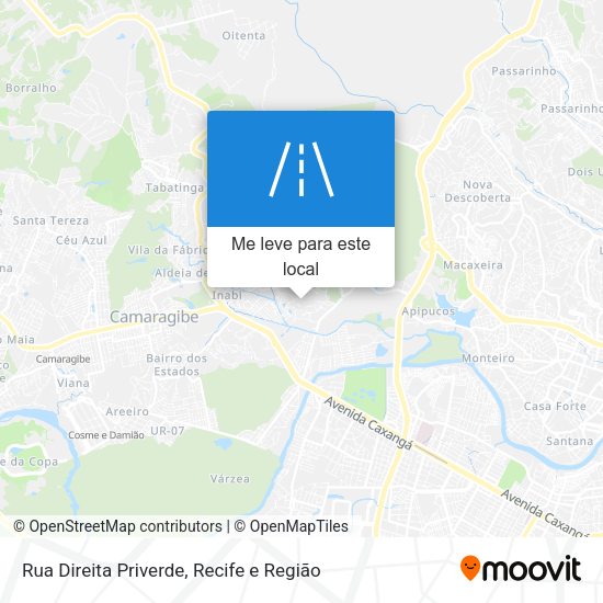 Rua Direita Priverde mapa