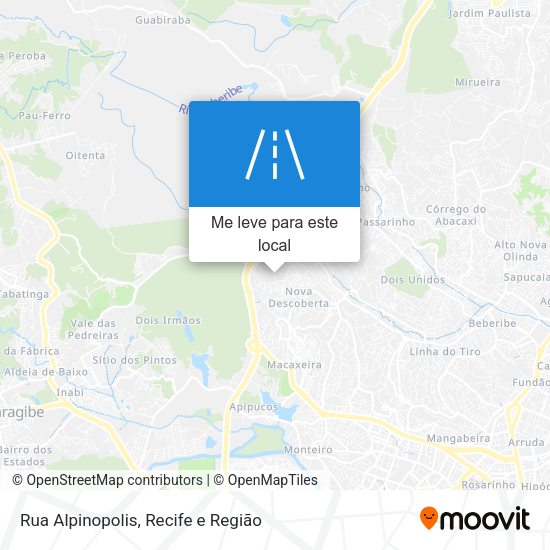 Rua Alpinopolis mapa