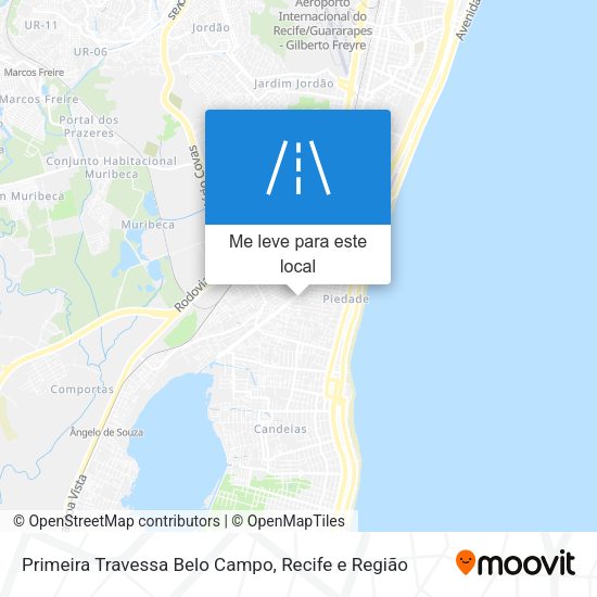 Primeira Travessa Belo Campo mapa