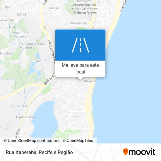 Rua Itaberaba mapa