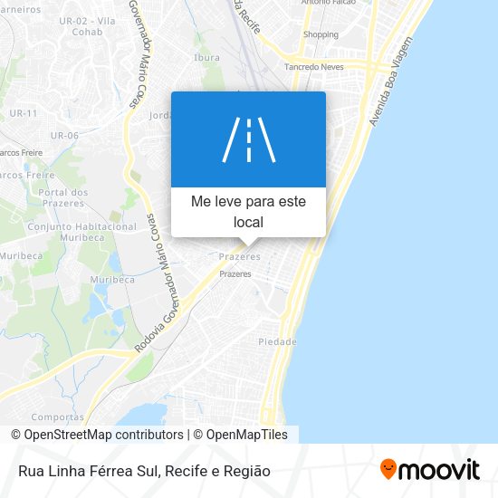 Rua Linha Férrea Sul mapa