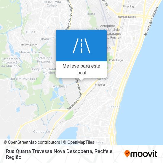 Rua Quarta Travessa Nova Descoberta mapa