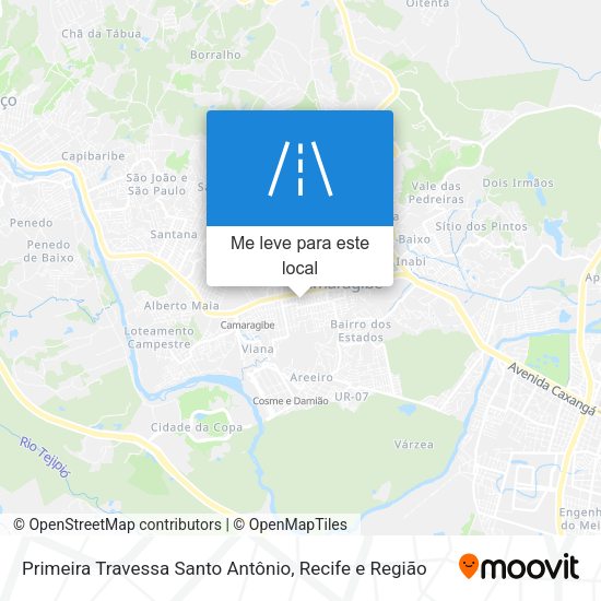 Primeira Travessa Santo Antônio mapa