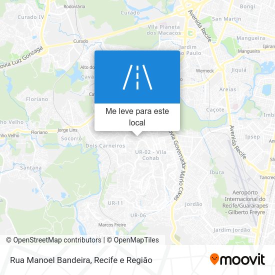 Rua Manoel Bandeira mapa