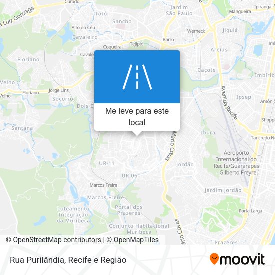 Rua Purilândia mapa
