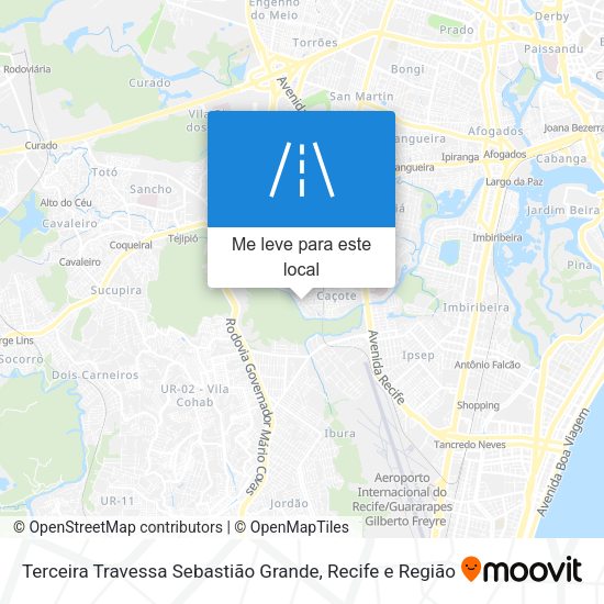 Terceira Travessa Sebastião Grande mapa