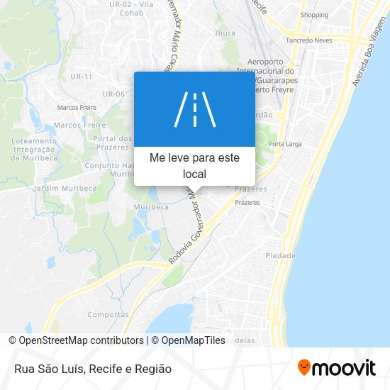 Rua São Luís mapa