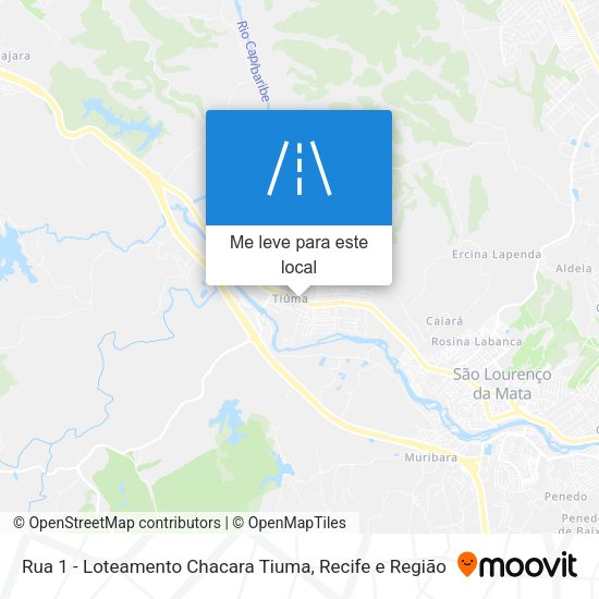 Rua 1 - Loteamento Chacara Tiuma mapa