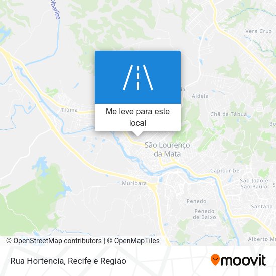 Rua Hortencia mapa