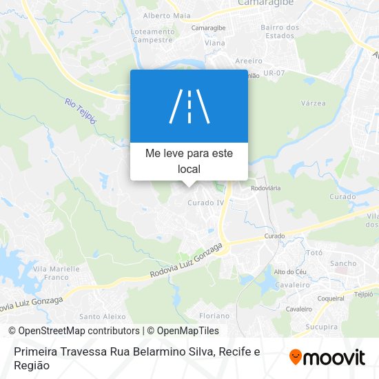 Primeira Travessa Rua Belarmino Silva mapa
