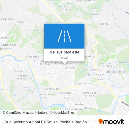 Rua Severino Aníbal De Souza mapa