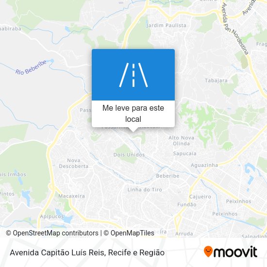 Avenida Capitão Luís Reis mapa