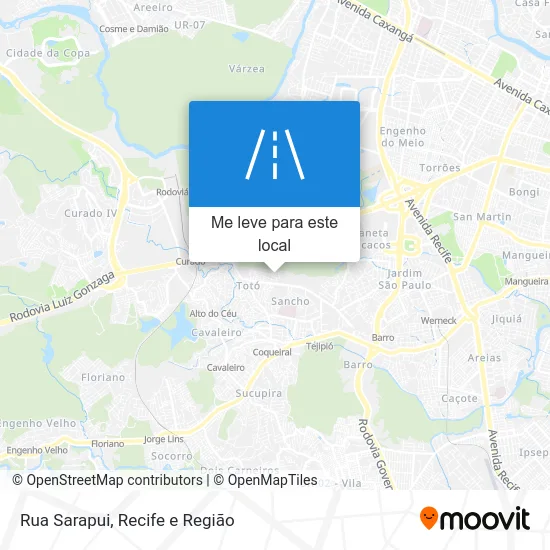 Rua Sarapui mapa