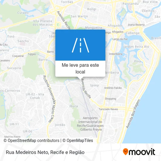 Rua Medeiros Neto mapa