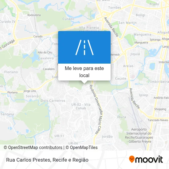 Rua Carlos Prestes mapa