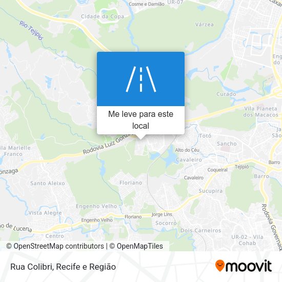 Rua Colibri mapa