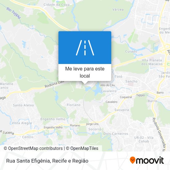 Rua Santa Efigênia mapa