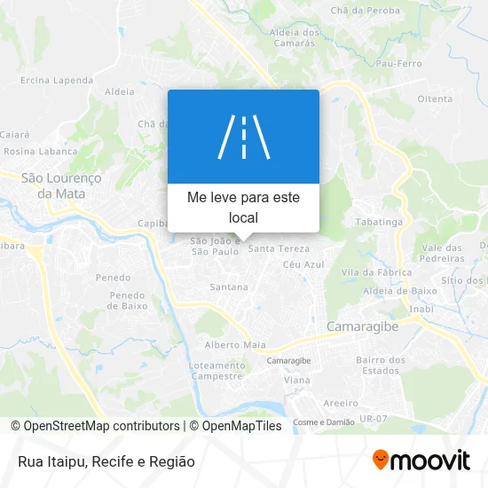 Rua Itaipu mapa
