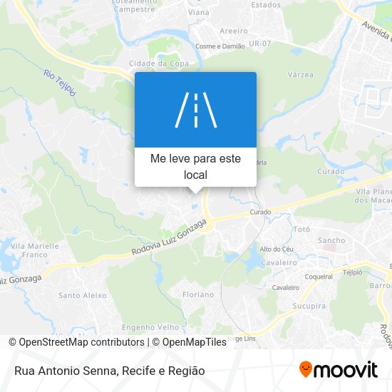 Rua Antonio Senna mapa
