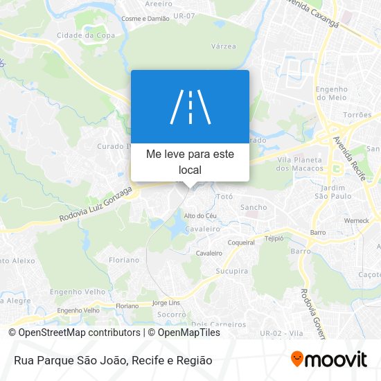 Rua Parque São João mapa