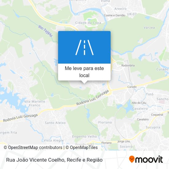 Rua João Vicente Coelho mapa
