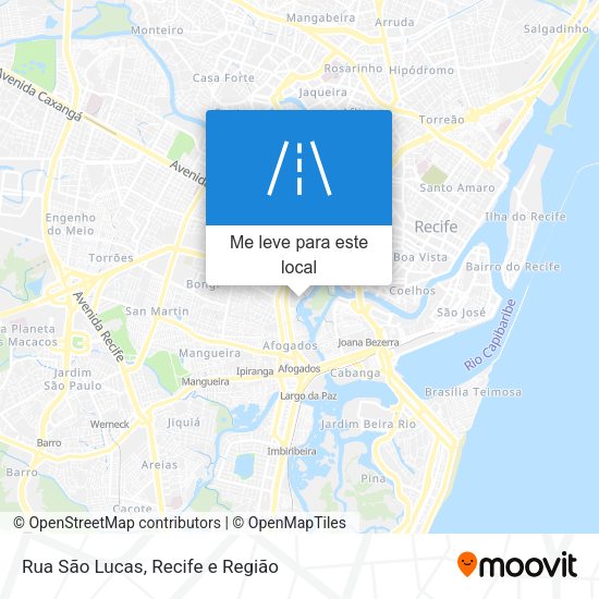Rua São Lucas mapa