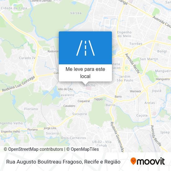 Rua Augusto Boulitreau Fragoso mapa