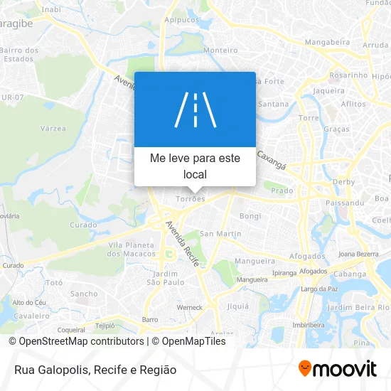 Rua Galopolis mapa