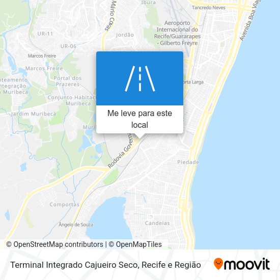 Terminal Integrado Cajueiro Seco mapa