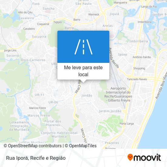 Rua Iporá mapa