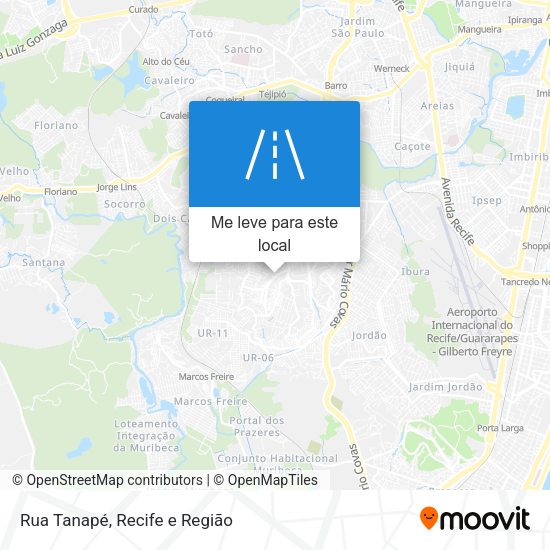 Rua Tanapé mapa
