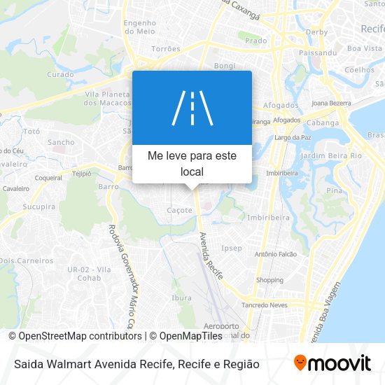 Saida Walmart Avenida Recife mapa