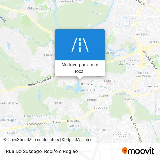 Rua Do Sussego mapa