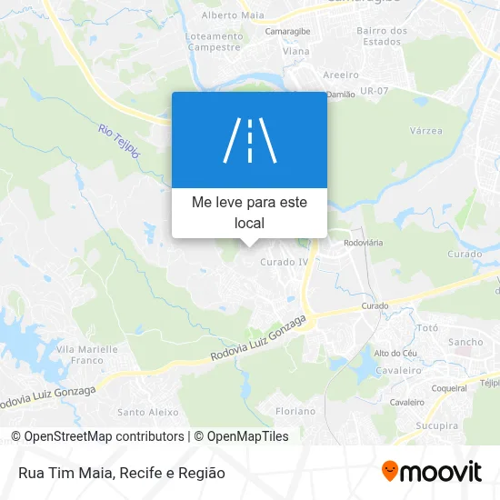 Rua Tim Maia mapa