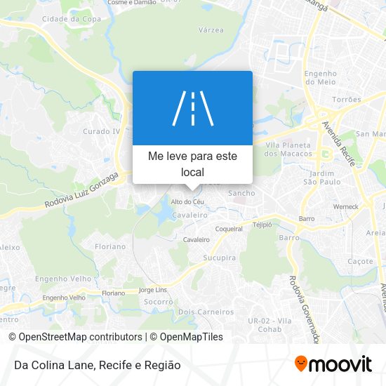 Da Colina Lane mapa