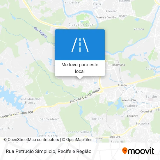Rua Petrucio Simplicio mapa