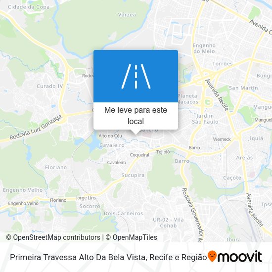 Primeira Travessa Alto Da Bela Vista mapa