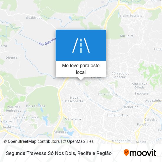 Segunda Travessa Só Nos Dois mapa