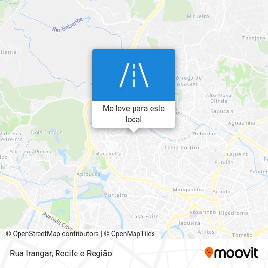 Rua Irangar mapa