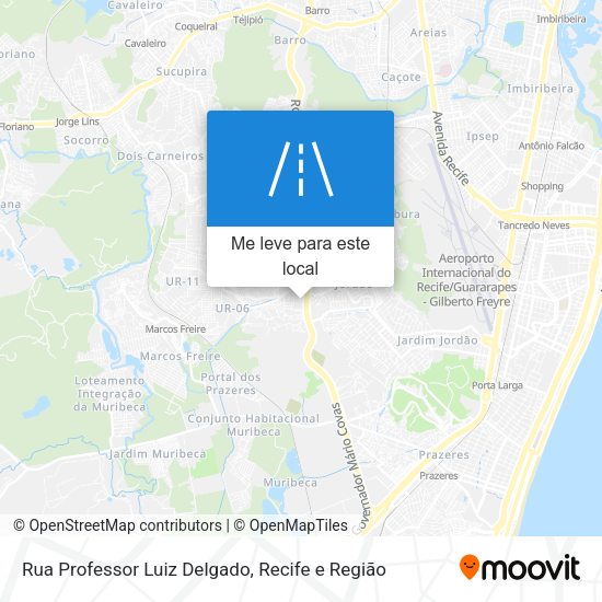 Rua Professor Luiz Delgado mapa