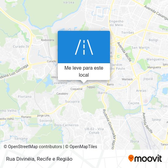 Rua Divinéia mapa