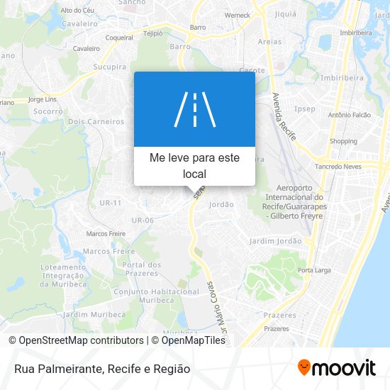 Rua Palmeirante mapa
