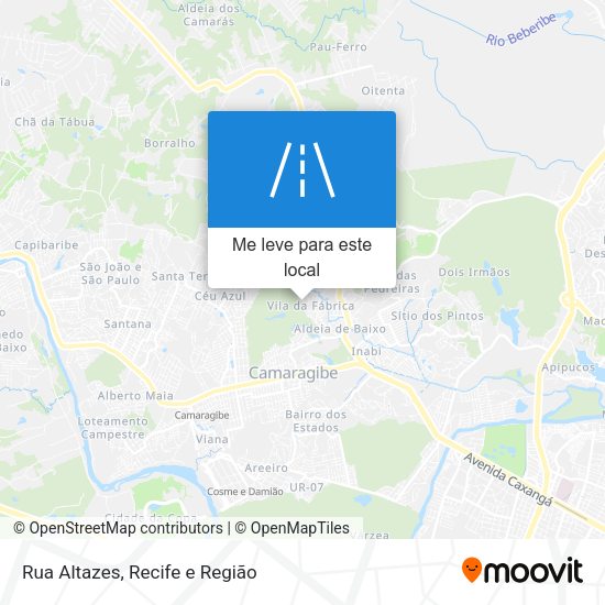 Rua Altazes mapa