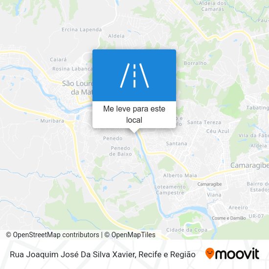 Rua Joaquim José Da Silva Xavier mapa