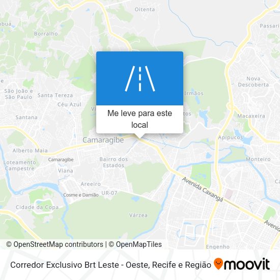 Corredor Exclusivo Brt Leste - Oeste mapa