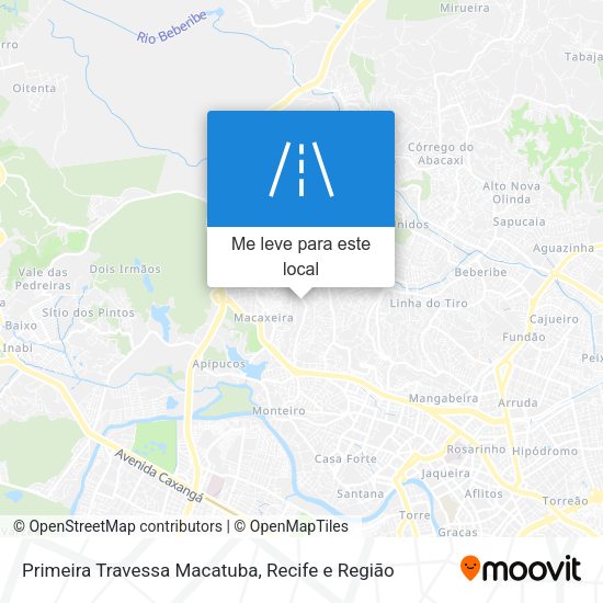 Primeira Travessa Macatuba mapa