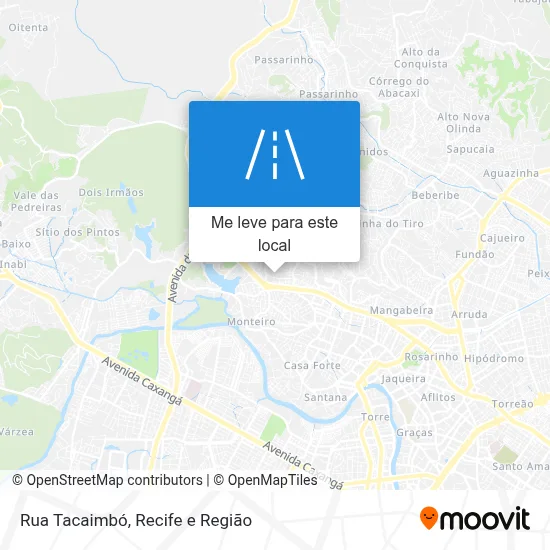 Rua Tacaimbó mapa